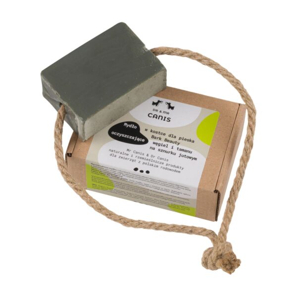 Mr Canis Mydło w kostce dla pieska Bark Beauty oczyszczające węgiel i tamanu 110g