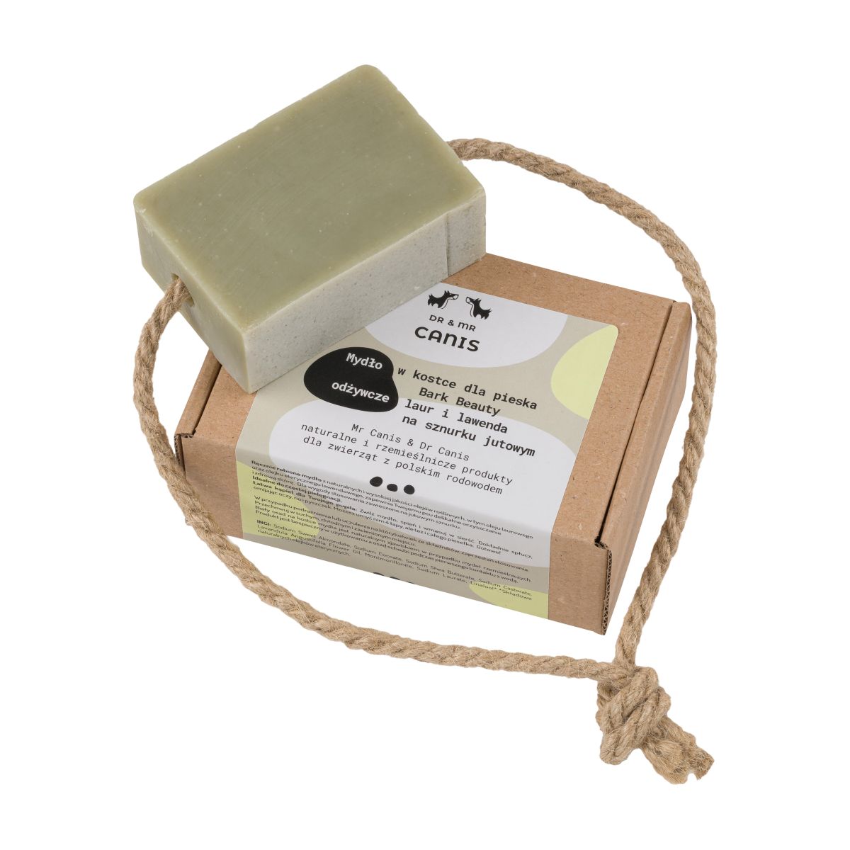 Mr Canis Mydło w kostce dla pieska Bark Beauty odżywcze laur i lawenda 110g