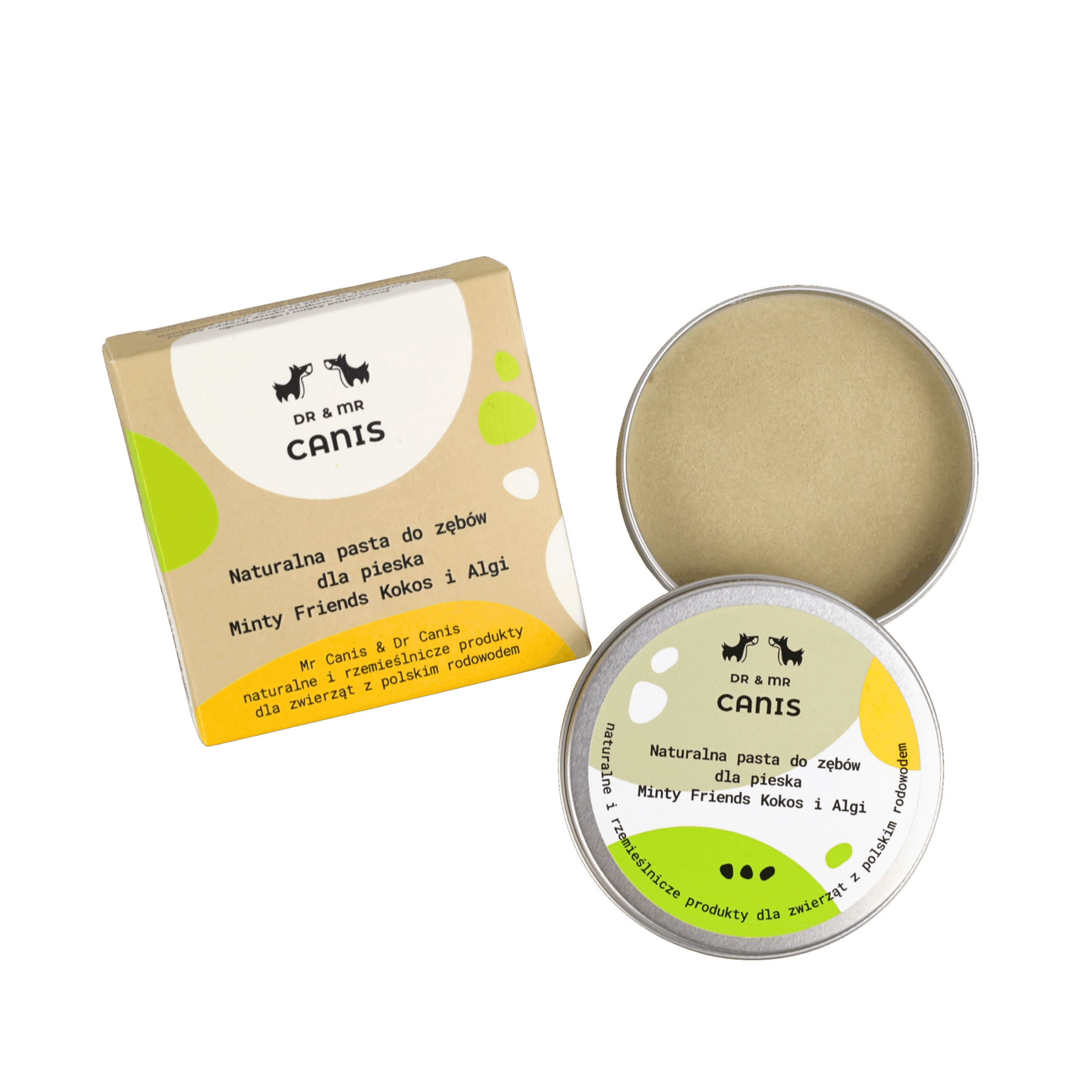 Mr Canis Naturalna Pasta do Zębów dla pieska Minty Friends Kokos i Algi 50ml